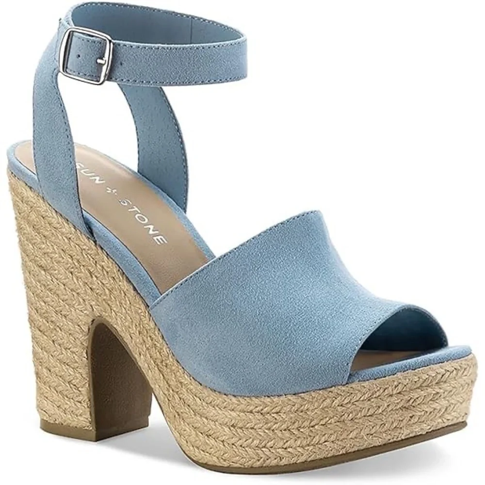 Sun + Stone Fey Blue Espadrille Sz 11 BNWOB